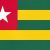 Republic Togolese national fabric flag textile background. Symbol of international world african country. State official Togo sign.